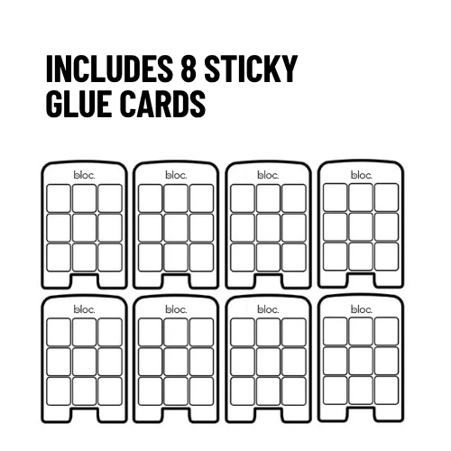 Bloc Replacement Glue Cards For LED Indoor Fly Trap (Pack of 8)