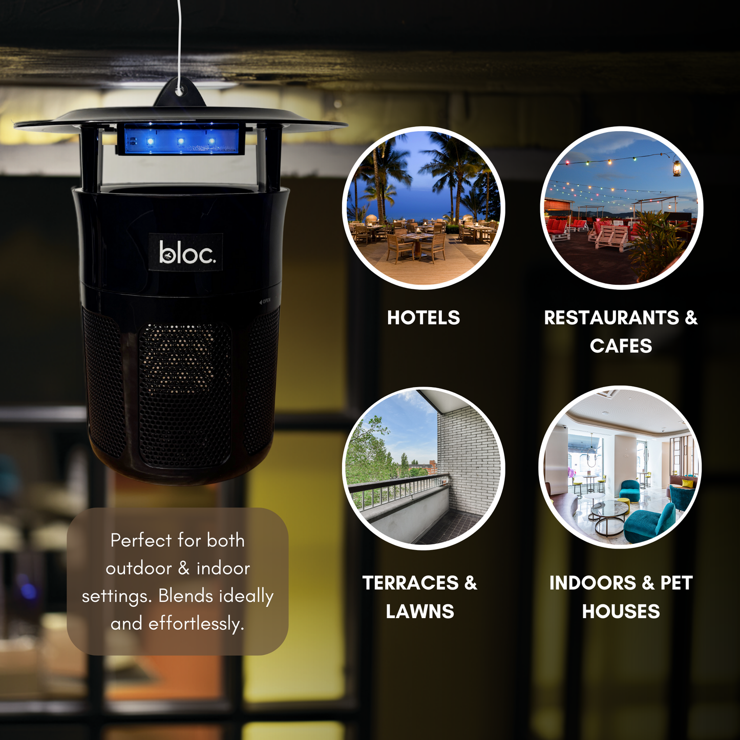 Bloc Trap Pro Mosquito & Insect Trap – Indoor/Outdoor Use