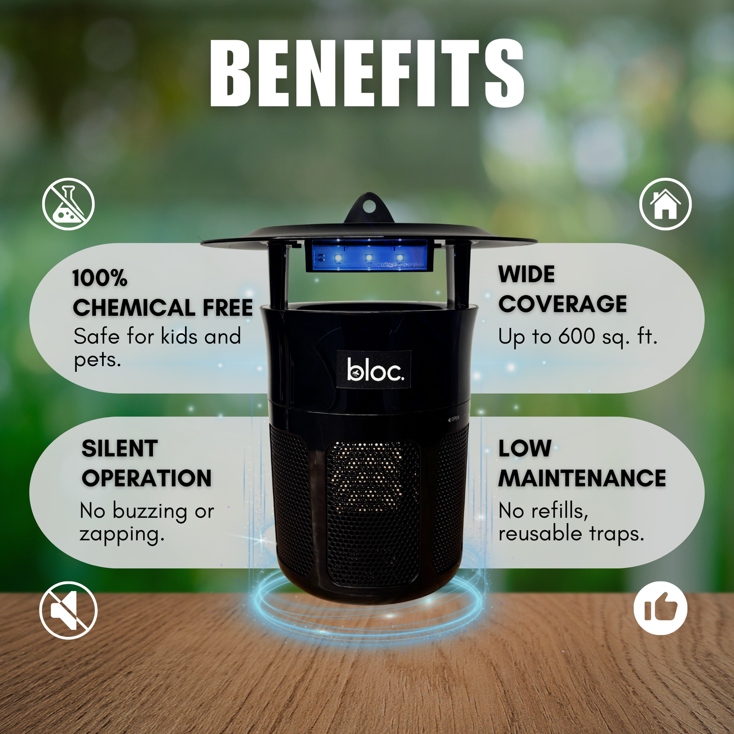 Bloc Trap Pro Mosquito & Insect Trap – Indoor/Outdoor Use